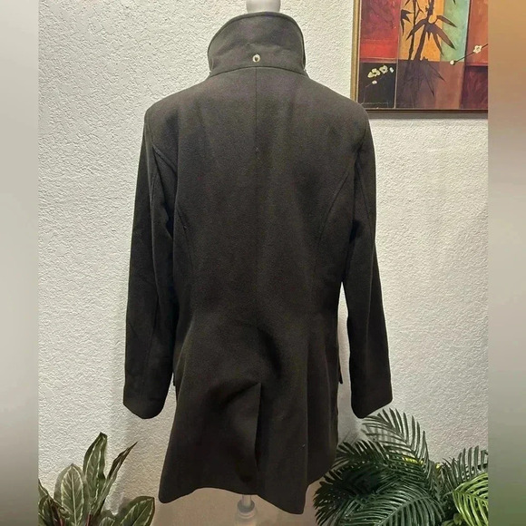 Cece dark green wool blend coat/jacket size 10 - Picture 7 of 16